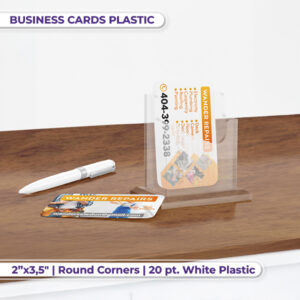 White Plastic Business Cards