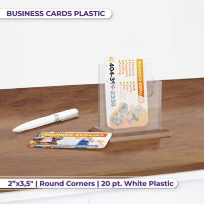 White Plastic Business Cards